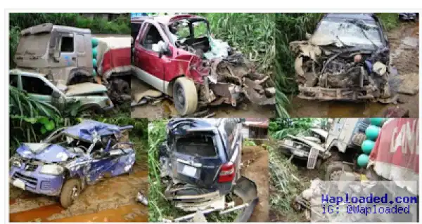 Many injured as Dangote truck collides with multiple vehicles along Calabar expressway